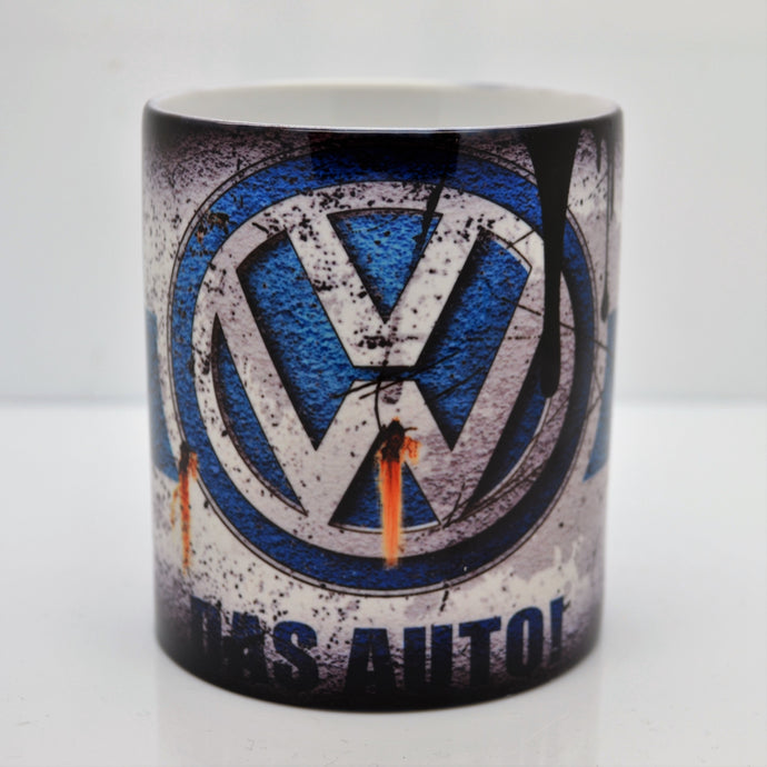 VW Retro/ Vintage Distressed Look Oil Can Mug. Gift, Car, Enthusiast, Petrol Head 10z Mug