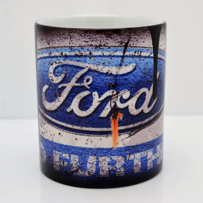Ford Retro/ Vintage Distressed Look Oil Can Mug. Gift, Car, Enthusiast, Petrol Head 10z Mug